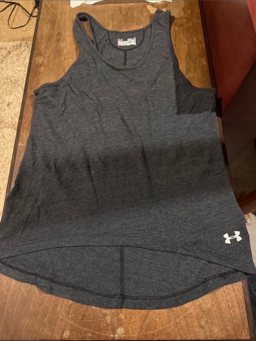Under Armour Women's Charcoal Gray Racerback Tank Top